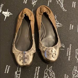 Tory Burch gray flats